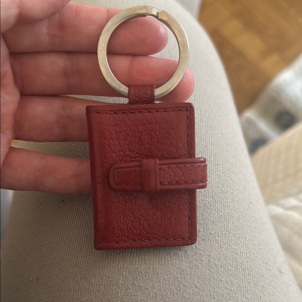 Red Leather Keychain